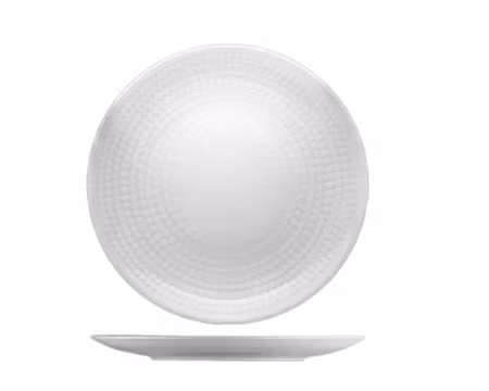 Point tallrik flat D16cm vit