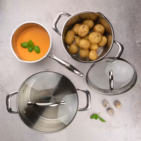 Scanpan Stainless Steel Seamless – Grytset i 3 delar 1,8 l, 3,4 l & 4,8 l | SP-75060020
