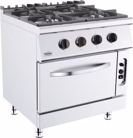 Combisteel BASE 700 gasspis 4 brännare med gasugn | 7178.0415