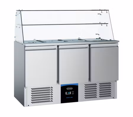 Combisteel kyld saladetter med glas 3 dörrar | 7950.5110