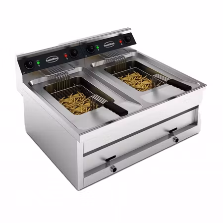 Combisteel elektrisk bänkfritös 2X12L 2X9KW | 7455.0945