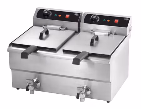 Combisteel elektrisk bänkfritös 2X8 L | 7455.1005