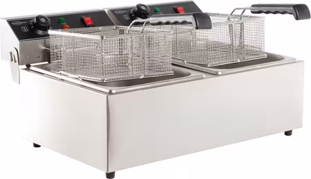 Combisteel elektrisk bänkfritös 2X6 L | 7455.1008