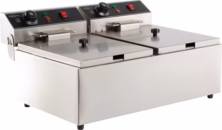 Combisteel elektrisk bänkfritös 2X6 L | 7455.1008