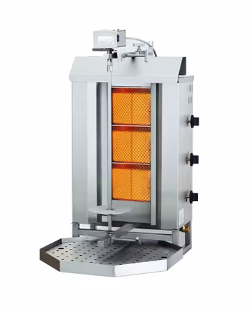 Combisteel gyros grill gas motor på överdel 3 värme zoner | 7049.0005