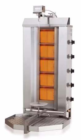 Combisteel gyros grill gas motor på överdel 5 värme zoner | 7049.0015