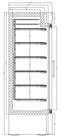 Combisteel frys 1 glasdörr | 7450.0165
