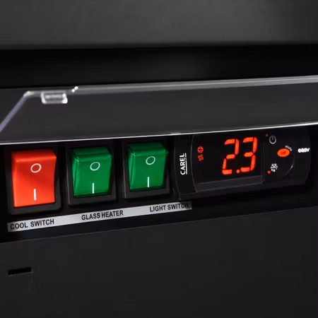 Combisteel frys 2 glasdörrar svart JDE-1000F BL  | 7455.2245