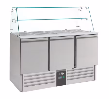 Combisteel kyld saladetter med glas 3 dörrar | 7950.0405