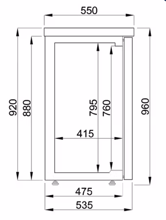 Combisteel barkyl svart 4 glasdörrar | 7489.5295