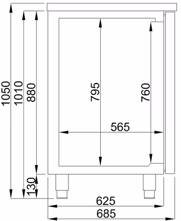 Combisteel öl bänk 2 dörrar 2L | 7489.5325