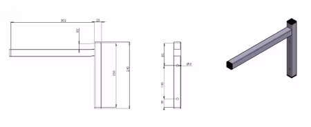 Combisteel permanent konsol enkel 300 | 7412.0730