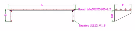 Combisteel rostfritt rör hylla 1200 | 7490.0120