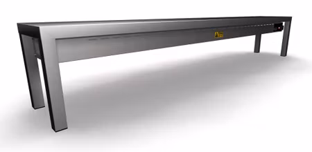 Combisteel överhylla med keramisk värme 1 nivå 2000 6 värmeelement av 250W | 7020.0725