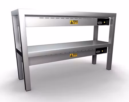 Combisteel överhylla med keramisk värme 2 nivåer 1000 6 värmeelement av 250W | 7020.0730
