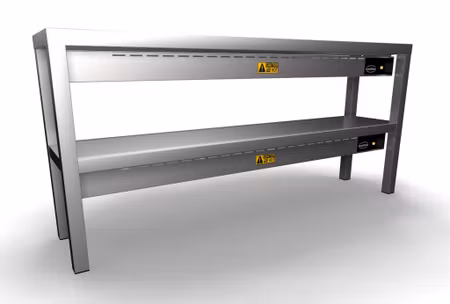 Combisteel överhylla med keramisk värme 2 nivåer 1400 8 värmeelement av 250W | 7020.0740