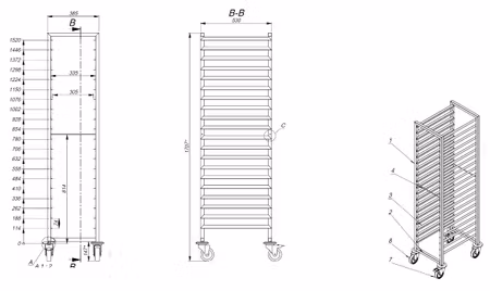 Combisteel avplockning vagnar 1/1GN 20X | 7819.0014