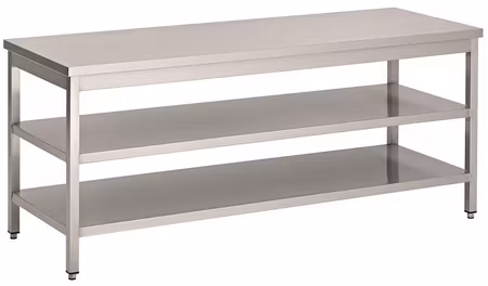 Combisteel 600 arbetsbänk 2 hyllplan 1800 | 7812.0296