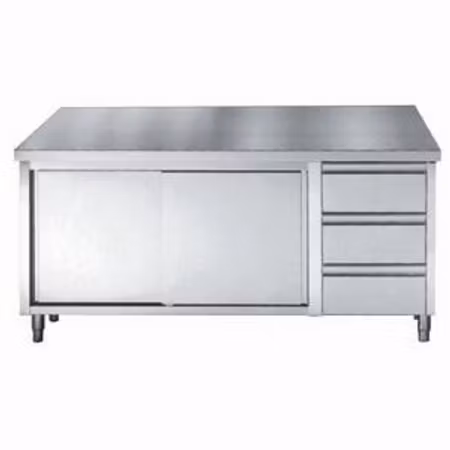 Combisteel 700 arbetsbänk med skjutdörrar lådor 2000 | 7452.0910