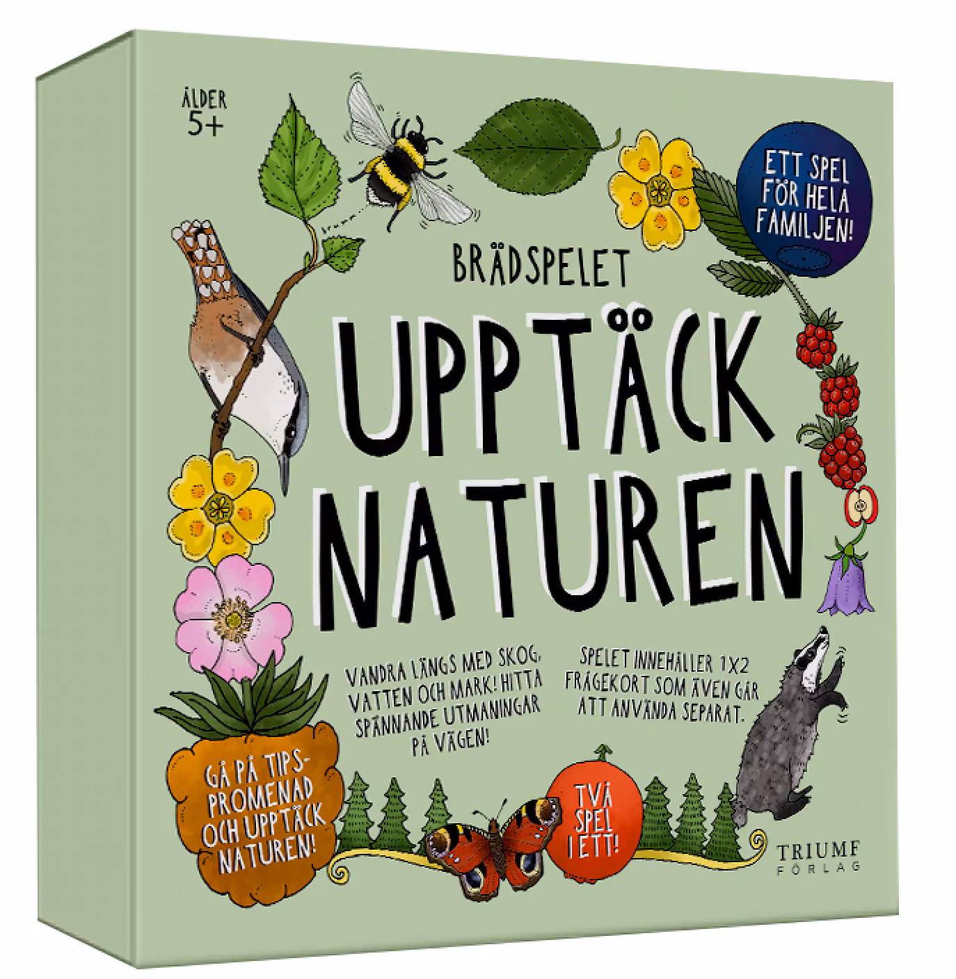 "Upptäck naturen: Familjespel + pysselbok" av Emma Jansson