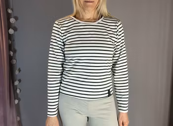 Tröjan Lycklig -Grönvit rand