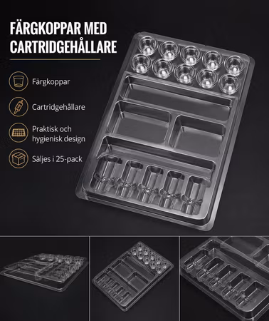 Färgkoppar – 25-pack
