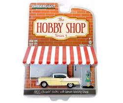 1955 Chevrolet Bel Air Alabastergul Inkl Figur Greenlight