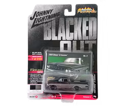 1959 Chevrolet El Camino Svart / Silver Blacked Out Johnny Lightning