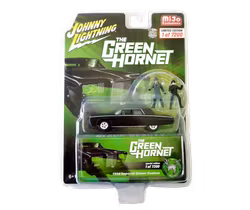 1966 Chrysler Imperial Crown Custom The Green Hornet Mattsvart Inkl Figurer Johnny Lightning