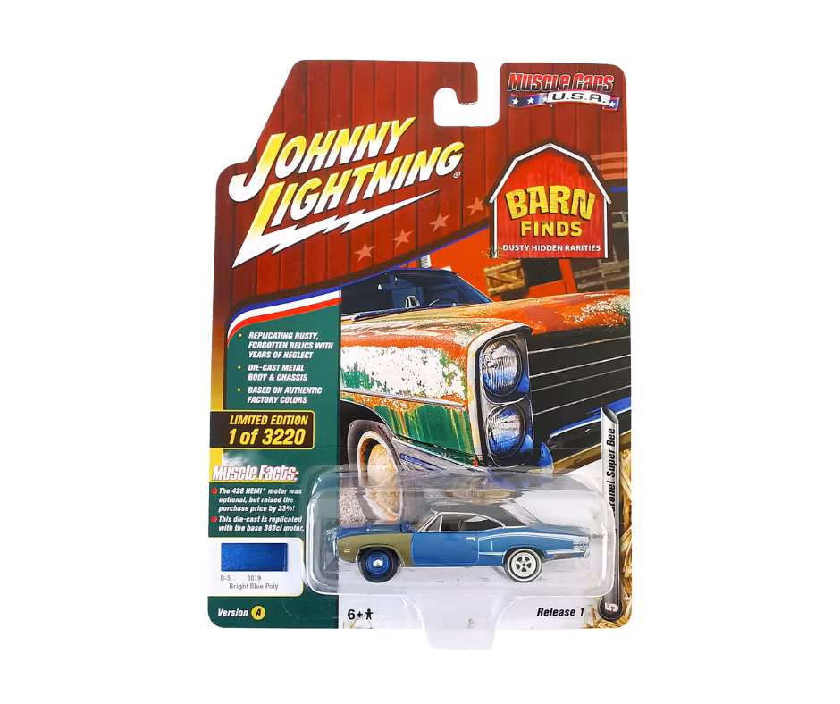 1970 Dodge Coronet Super Bee 383 Jetset Blue Johnny Lightning