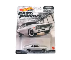1970 Chevrolet Nova SS Silver Premium Fast And Furious Hotwheels