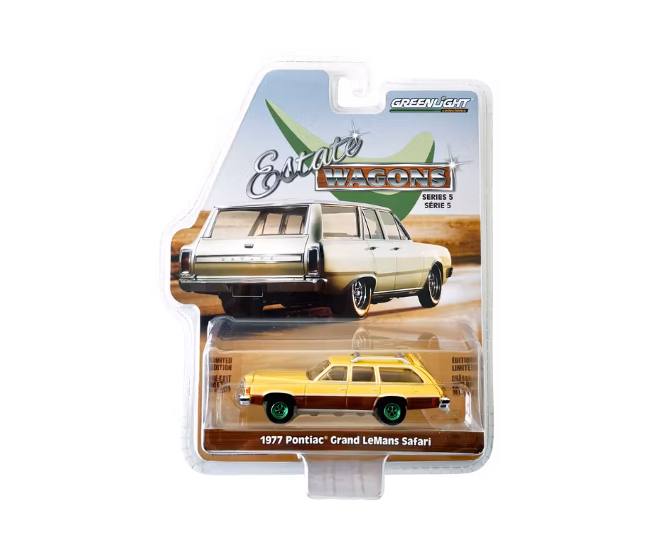 1977 Pontiac Grand Lemans Safari Ljusgul Green Machine Greenlight