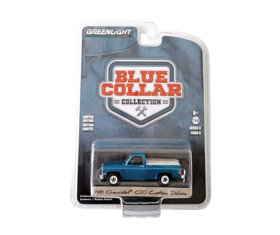 1981 Chevrolet C-20 Custom Deluxe Blå Greenlight