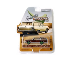 1981 Mercury Grand Marquis Colony Park Silver Green Machine Greenlight