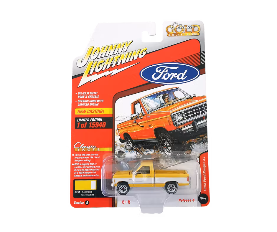 1983 Ford Ranger XL Ljusgul Johnny Lightning