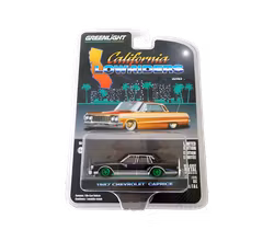 1987 Chevrolet Caprice Svart Green Machine California Lowriders Greenlight