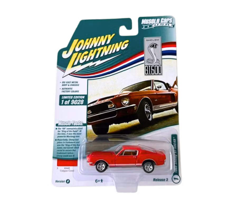 1968 Ford Mustang Shelby GT-500 XR Röd Johnny Lightning