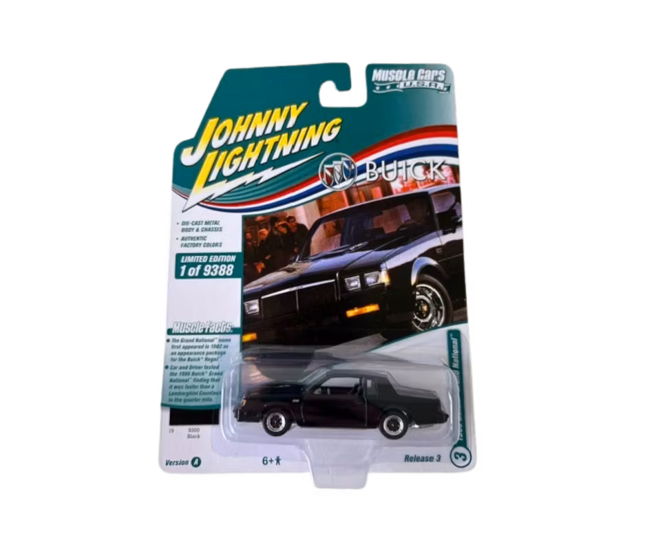 1986 Buick Regal Grand National svart Johnny Lightning