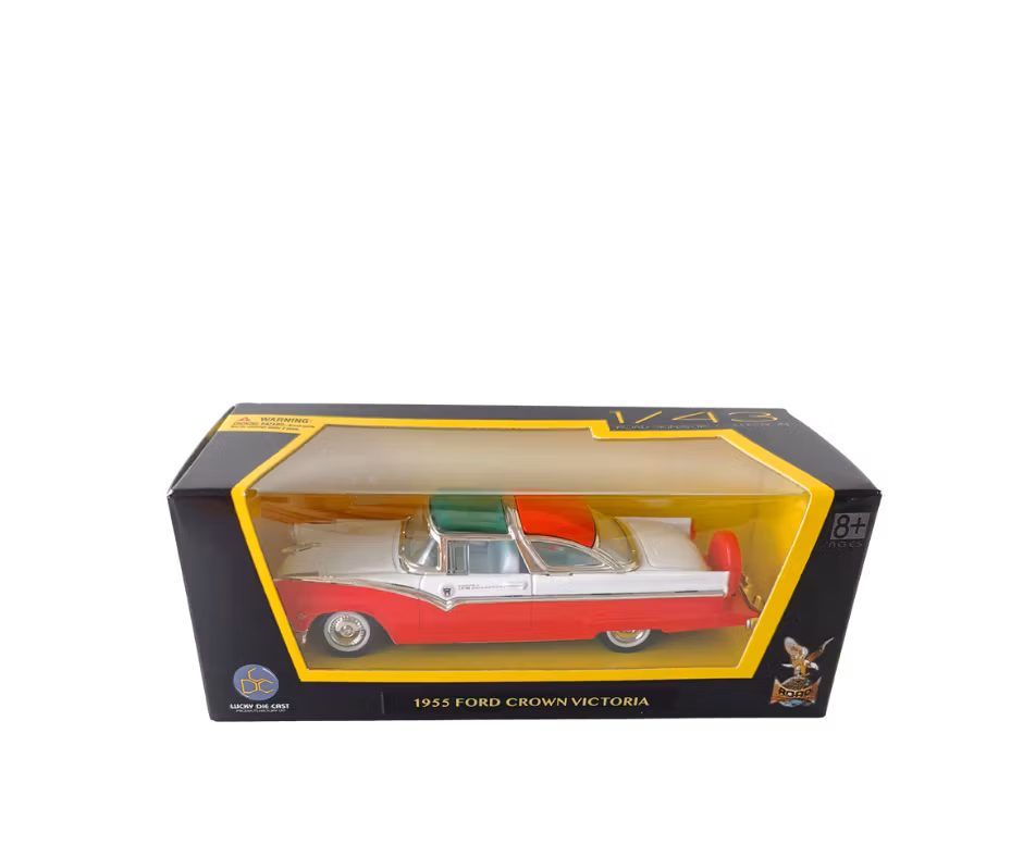 1955 Ford Crown Victoria Vit Röd Road Signature