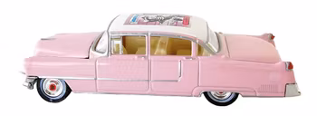 1955 Cadillac Fleetwood 60 Pastellrosa Garbage Pail Kids Greenlight
