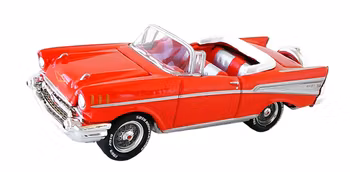 1957 Chevrolet Bel Air Conv Scarlet Red Johnny Lightning