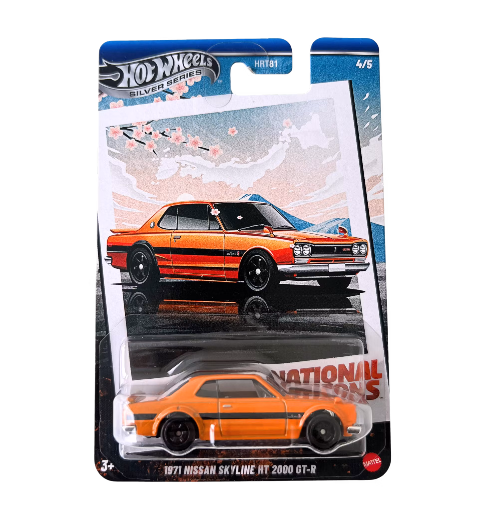 1971 Nissan Skyline HT 2000 GT-R Orange Hot Wheels Silver Series