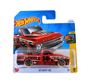 1967 Chevrolet C-10 Röd Hot Wheels