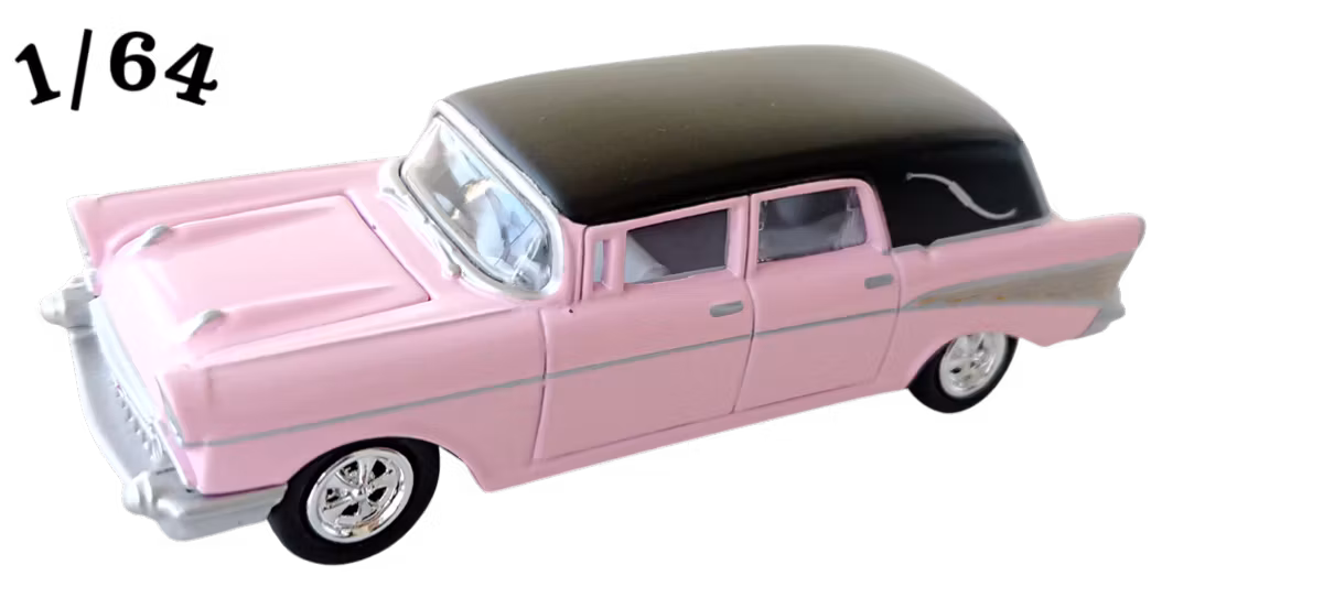 1957 Chevrolet Hearse Ljusrosa Ertl
