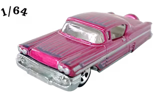 1958 Chevrolet Impala Metflake Cerise Hot Wheels