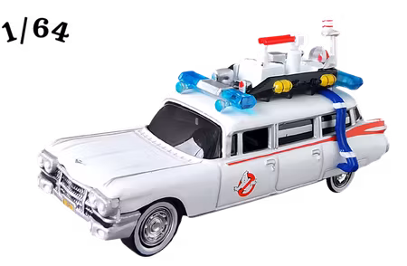 1959 Cadillac Wagon Ecto 1 Vit Ghostbusters 1984 Johnny Lightning