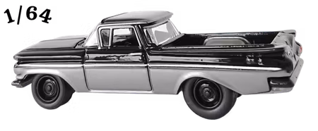 1959 Chevrolet El Camino Svart Grå Johnny Lightning