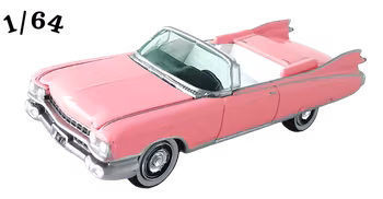 1959 Cadillac Eldorado Convertible Pastellrosa Johnny Lightning