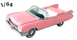 1959 Cadillac Eldorado Convertible Pastellrosa Johnny Lightning