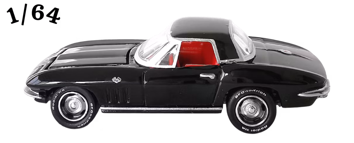 1965 Chevrolet Corvette Svart Johnny Lightning